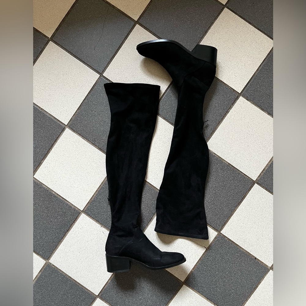 Steve Madden Black Over The Knee Georgette Sock Boots Women’s Size 7